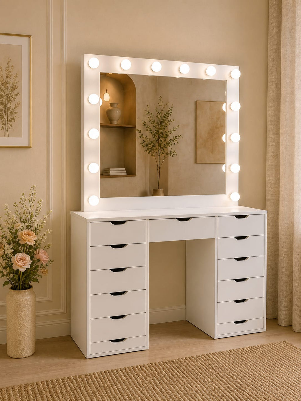 Rapunzel Vanity – Hollywood LED Makeup Vanity
