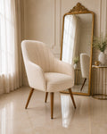 Modern Velvet Vanity Chair with Gold Legs | Luxury Makeup Chair for Dressing Table